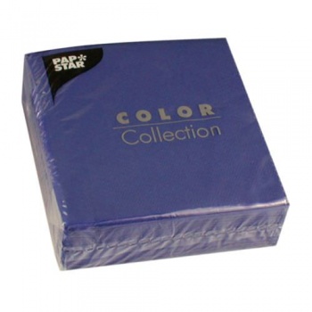 Салфетка 1сл 33x33см COLOR Collection синяя, 100шт