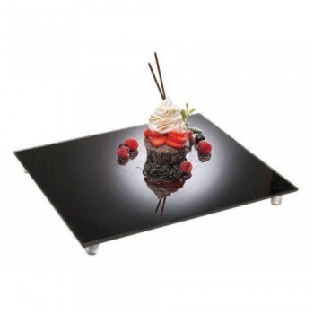 Стеклянное плато GN1/2 32.5x26.5x(h)3см MIRROR BLAK