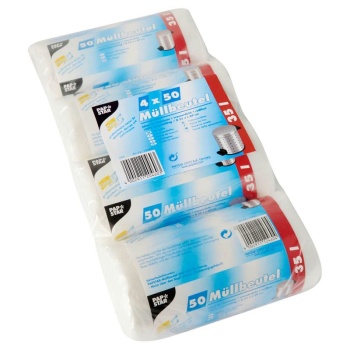 Мешок мусорный 35л 69x55см прозрачный Pap Star, 200шт