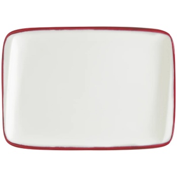 Тарелка прямоугольная 23x16см LINEA Burgundy Moove