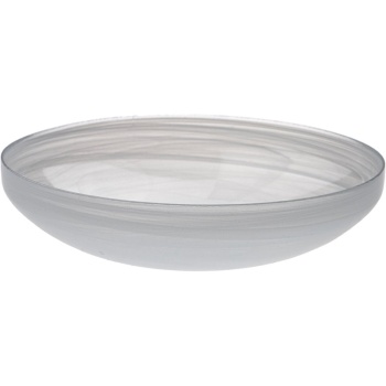 Салатник стеклянный Ø24x(h)5.5см Ethos белый дым