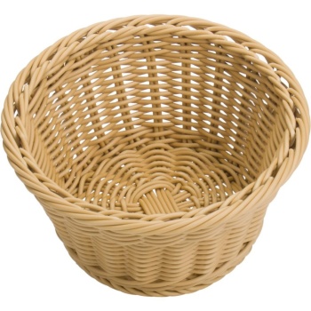Корзинка для хлебобулочных изделий Ø18.5x10см св.бежевая