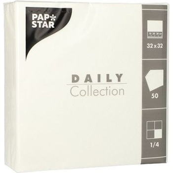 Салфетка 2сл 1/4 32x32см DAILY Collection белая, 50шт