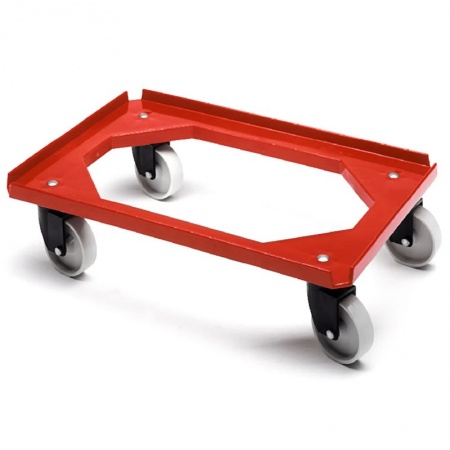Тележка ручная для ящиков 60x40см, 4 рулевых колеса