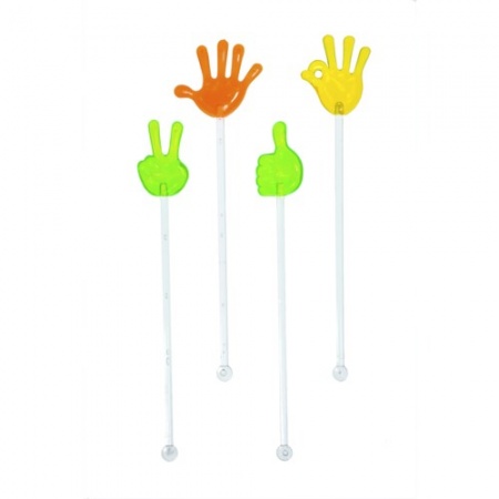 Деко-мешалка 21см ЛАДОШКИ, 40шт