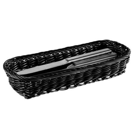 Корзинка для столовых приборов 27x10x4.5см черная APS
