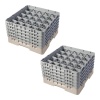 Кассета Camrack на 25 ячеек для мойки и хранения бокалов Ø8.7x25.7см Cambro бежевый, 2шт