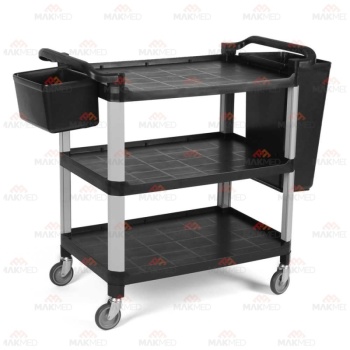 Тележка сервировочная открытая с 3 полками MMFK001 96x53x(h)97см черная