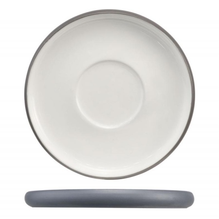 Блюдце Ø12см IOWA серо-белое