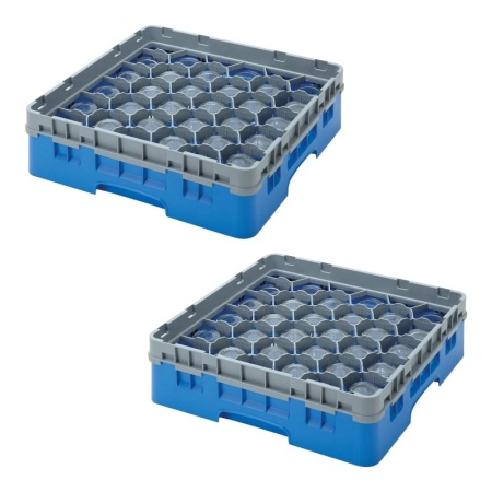 Кассета Camrack на 30 ячеек для мойки и хранения бокалов Ø7.94x9.2см Cambro синий, 2шт