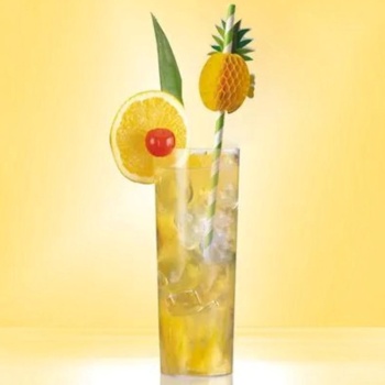 Соломка для питья Ø6мм 20см PINEAPPLE, 50шт