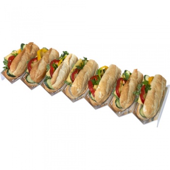 Подставка 58х17см - 7 углов - перф.3мм - серый