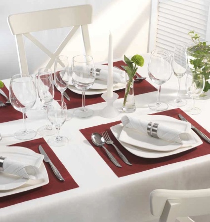 Плейсмат, салфетка столовая 30x40см бордовая, 100шт