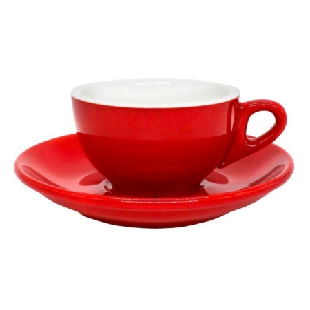 Чашка 170мл с блюдцем Barista красная