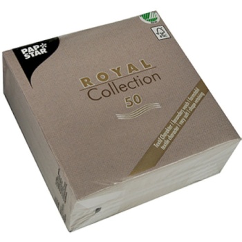 Салфетка 1/4 33x33см ROYAL Collection серая, 50шт
