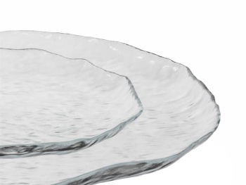 Блюдо стеклянное 32.5см Amorf прозрачное