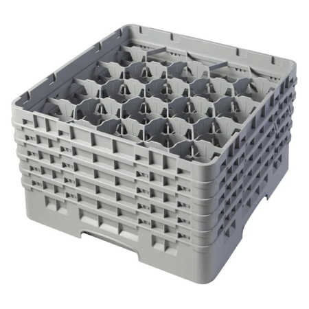 Кассета Camrack на 20 ячеек для мойки и хранения бокалов Ø9.84x25.7см Cambro серый