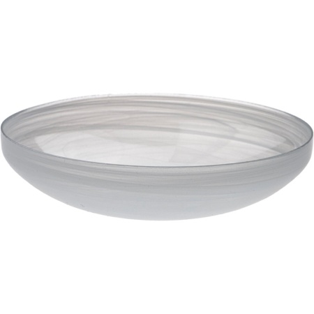 Салатник стеклянный Ø24x(h)5.5см Ethos белый дым