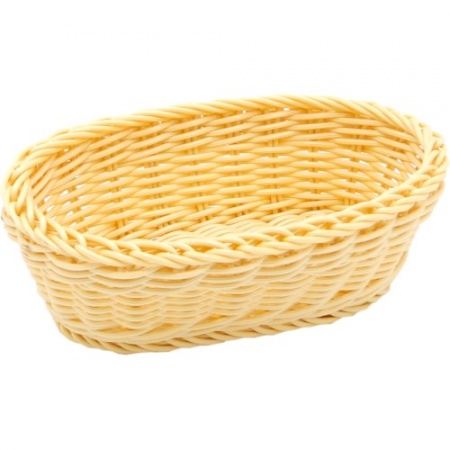 Корзинка для хлеба овальная 24x15x7см бежевая