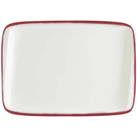 Тарелка прямоугольная 23x16см LINEA Burgundy Moove