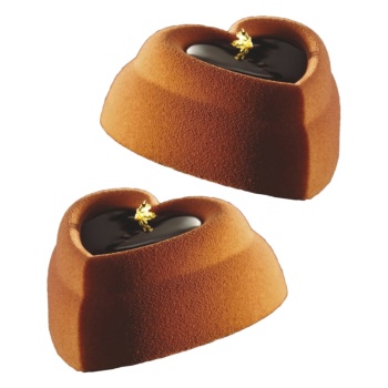 Форма силиконовая "Сердце" 110мл 78x77x34мм на 24 ячейки