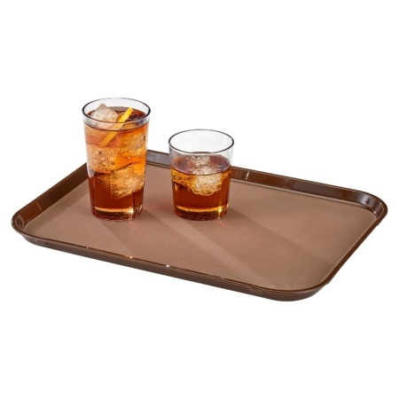 Поднос с нескользящей поверхностью 46x36см Cambro коричневый