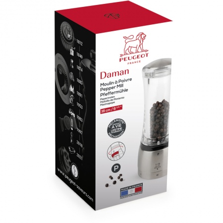 Мельница для перца DAMAN u'Select Transparent 16см