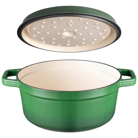 Кокот с крышкой Ø28см 5л зеленый