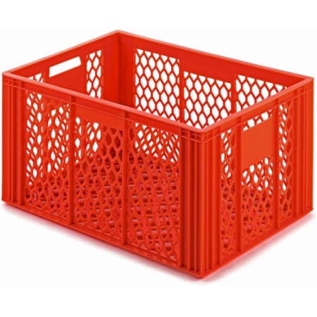 Ящик для хлебо-булочных изделий 60x40x35 красный