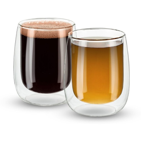 Стакан 230мл с двойными стенками "Лотос" термостекло