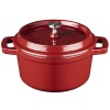 Кокот с крышкой Ø14см 600мл красный