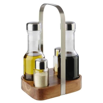 Емкость для уксуса, масла с крышкой 200мл WOOD Ø6x(h)18.5см APS