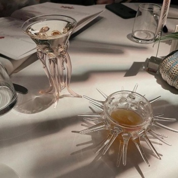 Бокал 200мл РОЗОВАЯ МЕДУЗА Ø11x20см