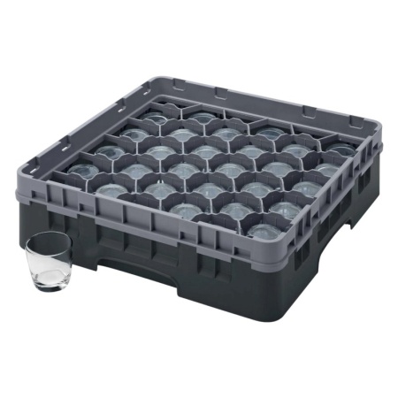Кассета Camrack на 30 ячеек для мойки и хранения бокалов Ø7.94x9.2см Cambro черный