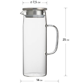 Кувшин 1200мл с крышкой-ситом