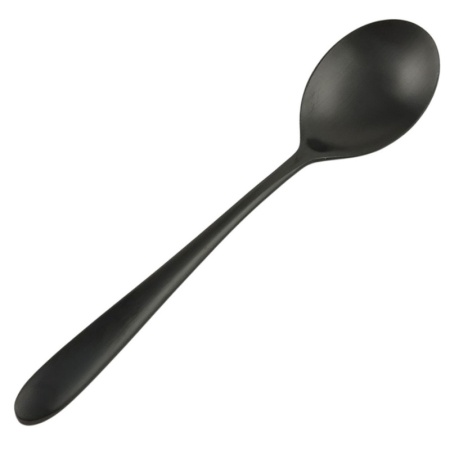 Ложка столовая 21см Alessi-Black черный матовый цвет PVD покрытие