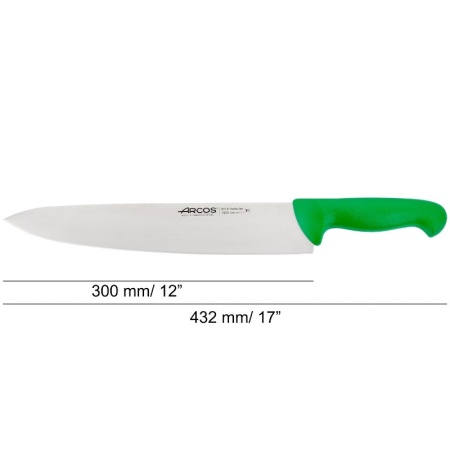 Нож поварской 30см 2900 зеленый