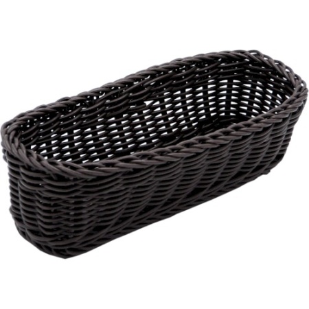 Корзинка для столовых приборов 27.5x10x9см коричневая