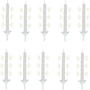 Свеча для торта флуоресцентная 6см, 10шт