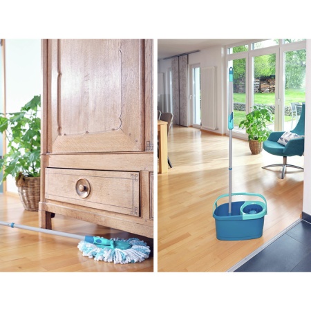 Комплект для уборки Clean Twist Ergo Disc Mop ведро 6л с отжимом и моп + тележка для ведра 521033