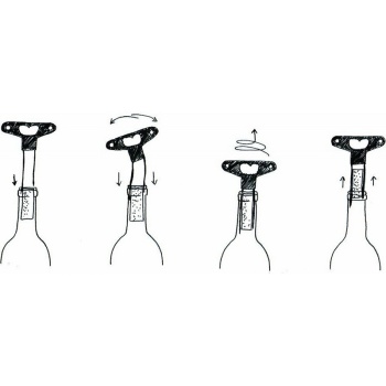 Насос выкуумный для вина с двумя пробками и штопором Epivac