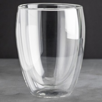Стеклянный стакан 350мл с двойными стенками