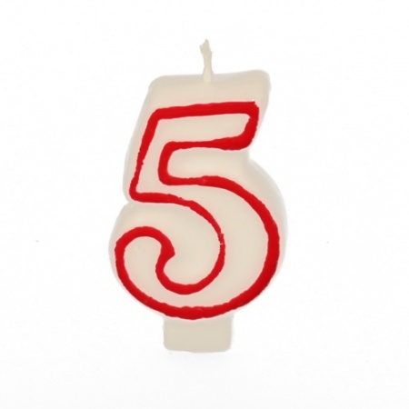 Свеча-цифра "5"