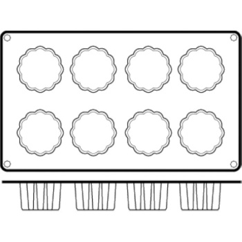 Форма "Канолли" 8 выемок 50x50мм