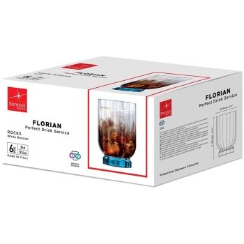 Стакан для воды и десертного белого вина 300мл Rocks FLORIAN LUCENT BLUE