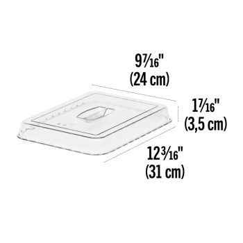 Крышка к блюду для выкладки 31x24x3.5см 1.9л прозрачная (PC)