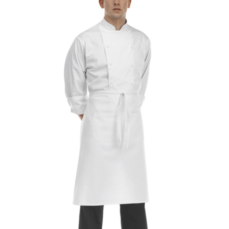 Передник с карманом 70x70см Egochef белый - 80% полиэстер, 20% хлопок