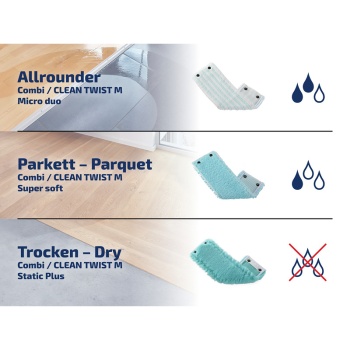 Сменная насадка для швабры Clean Twist XL - 42см - Static Plus для сухой уборки