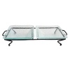 Фуршетная подставка 34x15x6.5см с 2 стеклянными блюдами