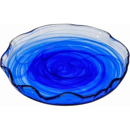 Блюдо стеклянное 23x(h)3см Istanbul синяя